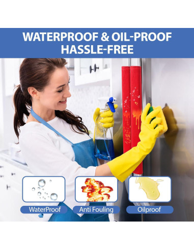 Cubiertas para Manijas de Refrigerador OUGAR8 - Impermeables, 2 Piezas 40x10 cm