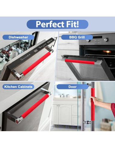 Cubiertas para Manijas de Refrigerador OUGAR8 - Impermeables, 2 Piezas 40x10 cm