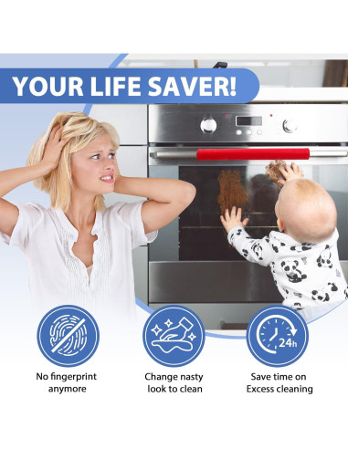 Cubiertas para Manijas de Refrigerador OUGAR8 - Impermeables, 2 Piezas 40x10 cm