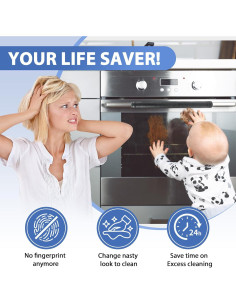 Cubiertas de Manijas de Refrigerador OUGAR8 - Impermeables, 2 Piezas 2