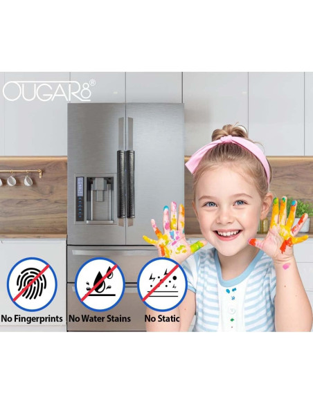Cubiertas de Manijas de Refrigerador OUGAR8 - Impermeables, 2 Piezas