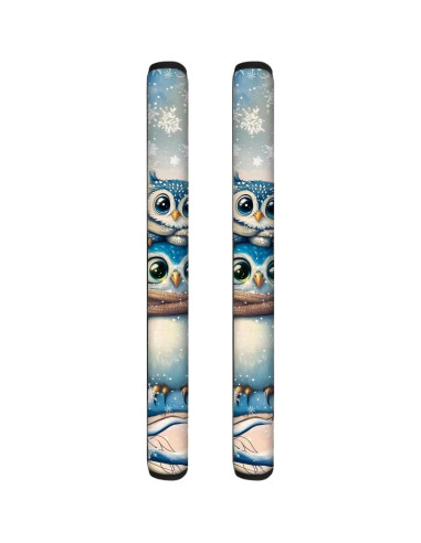 Juego de 2 fundas para manijas de refrigerador Suhoaziia - Diseño navideño