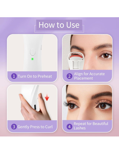 Rizador de Pestañas Eléctrico Acavado HUXING01 - Calentado, 2 Temperaturas