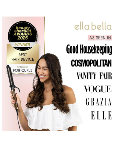 Rizador de Cabello ELLA BELLA 1 Pulgada Cerámica Profesional