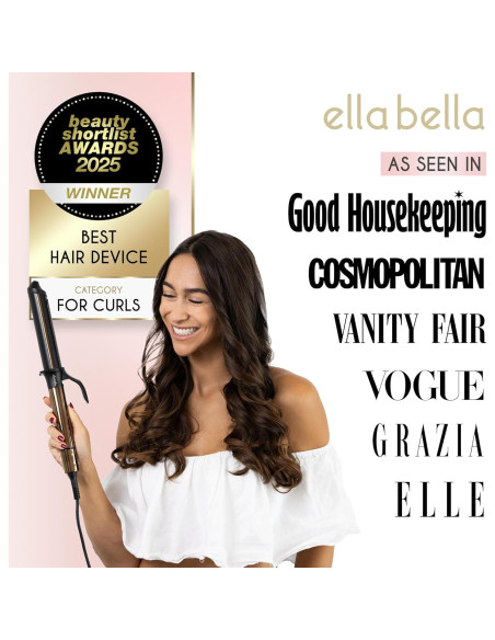 Rizador de Cabello ELLA BELLA 1 Pulgada Cerámica Profesional