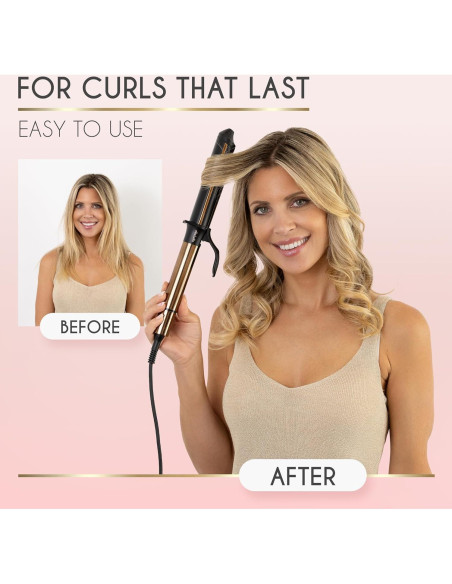 Rizador de Cabello ELLA BELLA 1 Pulgada Cerámica Profesional