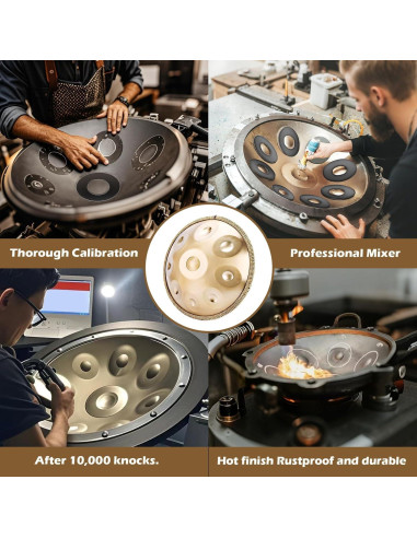 Juego de tambor Handpan Seoenlin 9 Notas 440Hz 7.69kg