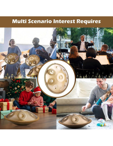 Juego de tambor Handpan Seoenlin 9 Notas 440Hz 7.69kg