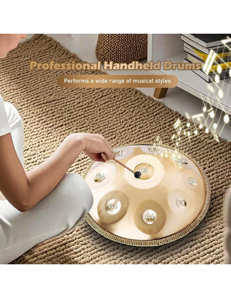 Juego de tambor Handpan Seoenlin 9 Notas 440Hz 7.69kg