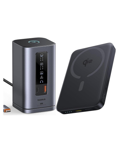 Baseus Estación de Acoplamiento 11 en 1 + Power Bank Magnético 10000mAh