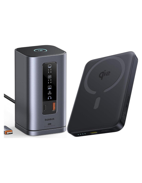 Baseus Estación de Acoplamiento 11 en 1 + Power Bank Magnético 10000mAh