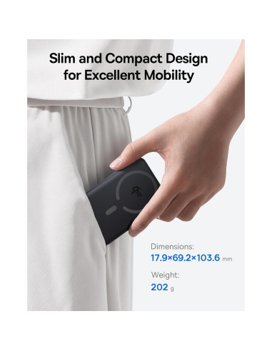 Baseus Estación de Acoplamiento 11 en 1 + Power Bank Magnético 10000mAh