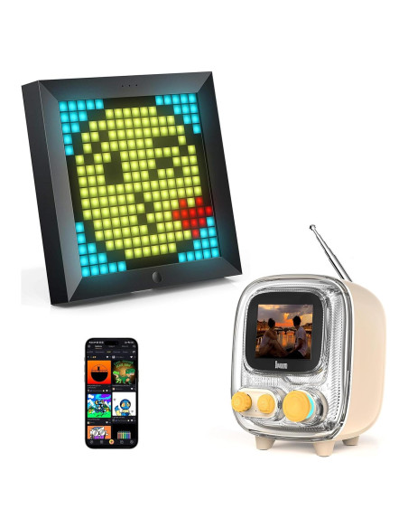Divoom Tiivoo-2 Crema Altavoz Bluetooth Retro con Radio FM