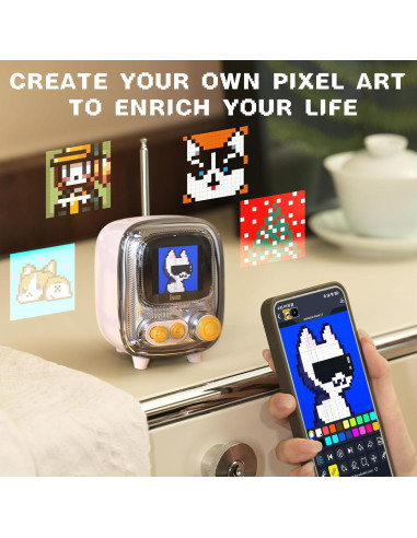 Divoom Tiivoo-2 Crema Altavoz Bluetooth Retro con Radio FM