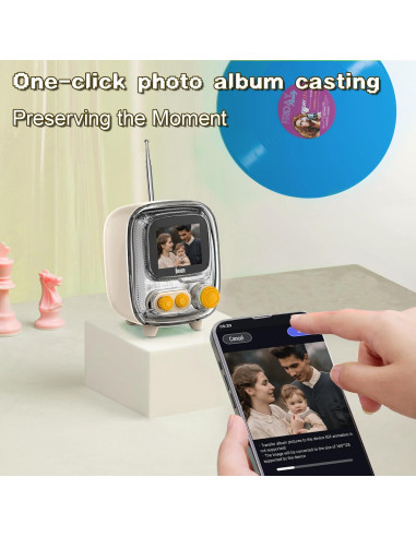 Divoom Tiivoo-2 Crema Altavoz Bluetooth Retro con Radio FM