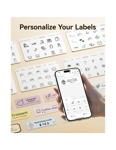 Máquina de Etiquetas NIIMBOT D110M con 3 Rollos 1.4x6 cm