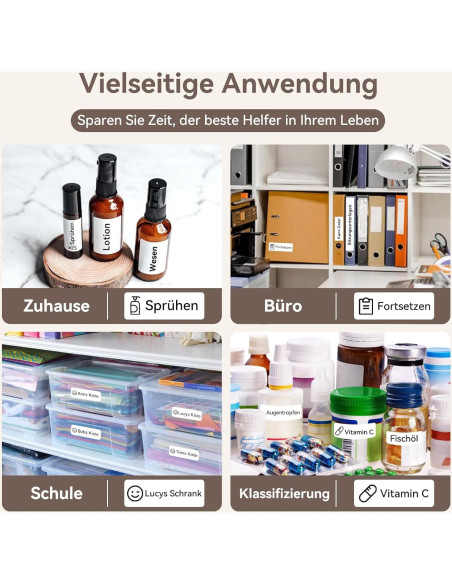 Máquina de Etiquetas NIIMBOT D110M con 3 Rollos 1.4x6 cm