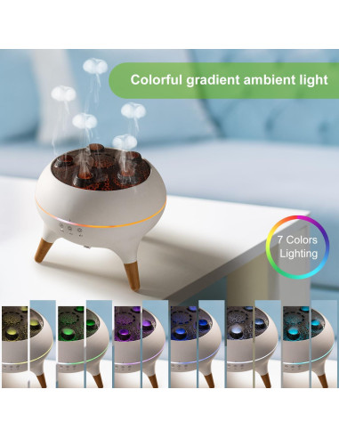 Difusor de Aromas HIROGA V80 250ml con Luz LED 7 Colores