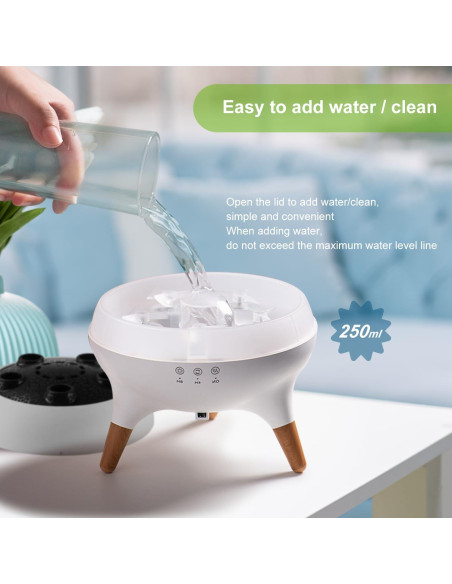 Difusor de Aromas HIROGA V80 250ml con Luz LED 7 Colores