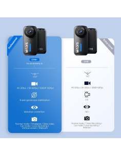 Cámara de Acción SJCAM C110Plus 4K Pocket Magnética Negra 2