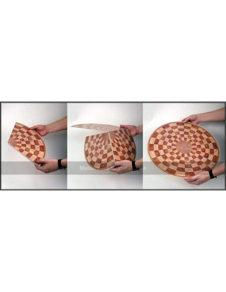 Ajedrez para 3 Personas - Tablero Redondo 48 Piezas PVC