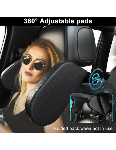 Almohada ajustable para reposacabezas Heapany - Negro