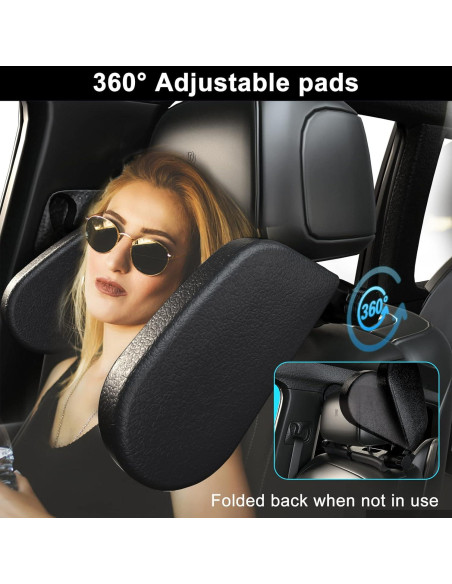 Almohada ajustable para reposacabezas Heapany - Negro