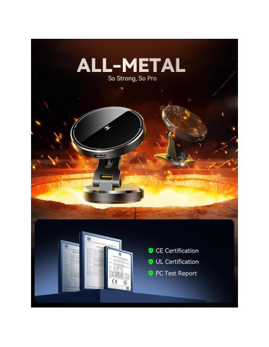 Cargador Inalámbrico para Auto JOYROOM MagSafe 15W Negro