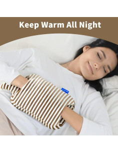 Botella de Agua Caliente DICEVER 2L con Funda Marrón 2