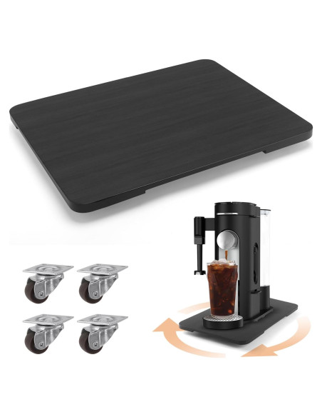 Bandeja Deslizante 360 JAYOBGO para Cafetera Negra Mediana