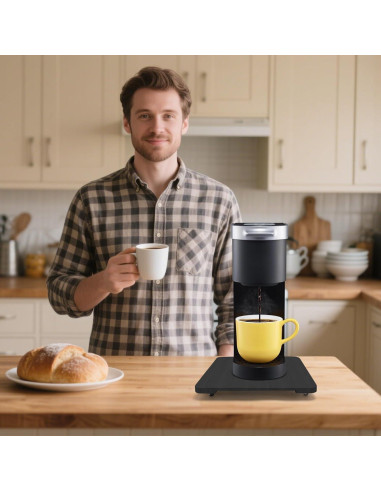 Bandeja Deslizante 360 JAYOBGO para Cafetera Negra Mediana