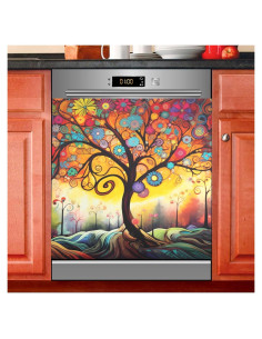 Cubierta Magnética para Lavavajillas BOENLE 58.42x66.04cm Árbol Abstracto