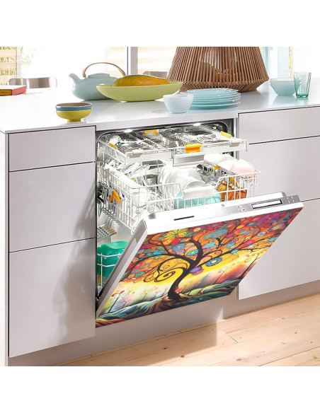 Cubierta Magnética para Lavavajillas BOENLE 58.42x66.04cm Árbol Abstracto