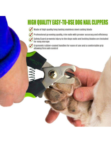 Cortauñas para Perros Simply Pets - Acero Inoxidable Profesional
