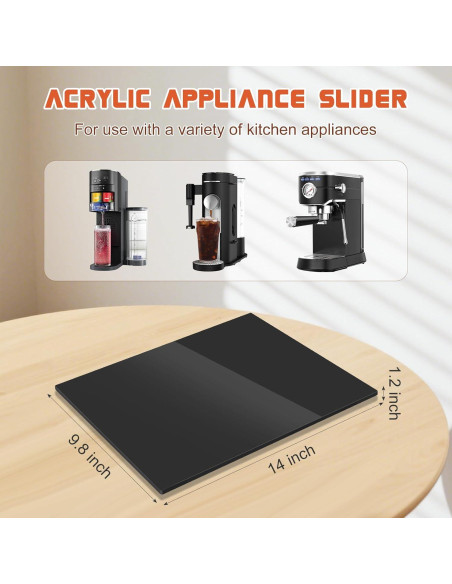 Bandeja Deslizante de Acrílico JAYOBGO 24.9x35.6cm Negra