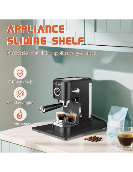 Bandeja Deslizante de Acrílico JAYOBGO 24.9x35.6cm Negra