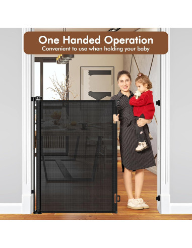 Puerta Retráctil para Mascotas Bingguz 1.22m x 1.40m Negra