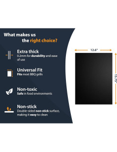 Tapetes para Parrilla BBQ Esenciales de Linda 40x32cm - Antiadherentes 2