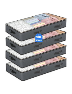 Contenedores de Almacenamiento Bajo la Cama BiCINE 90L - 4 Piezas