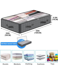 Contenedores de Almacenamiento Bajo la Cama BiCINE 90L - 4 Piezas 2