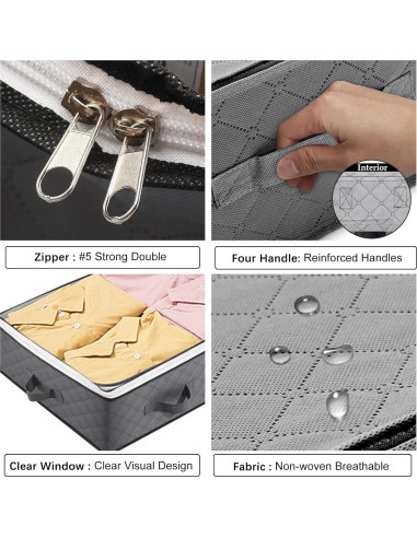 Contenedores de Almacenamiento Bajo la Cama BiCINE 90L - 4 Piezas