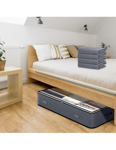 Contenedores de Almacenamiento Bajo la Cama BiCINE 90L - 4 Piezas