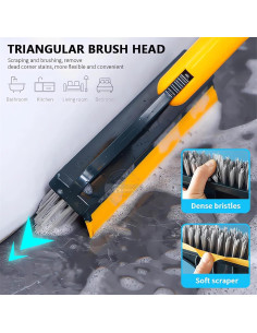 Cepillo de limpieza 2 en 1 Webahow con raspador - Verde 2