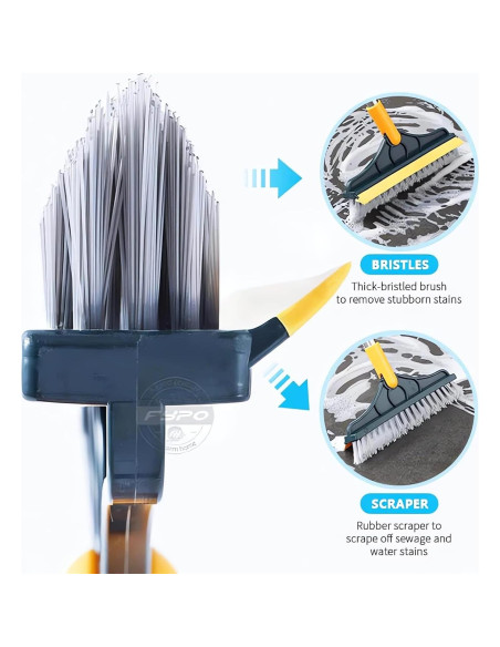 Cepillo de limpieza 2 en 1 Webahow con raspador - Verde