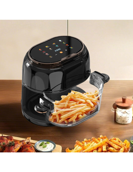 Freidora de aire Kaitol KAF002 de 6.5L con vidrio visible 8 en 1