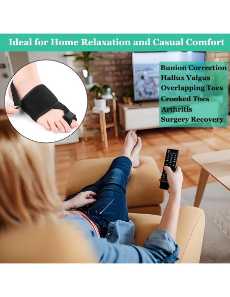 Corrector de Juánete YHOUMEW Pie Izquierdo Ajustable Alivio Dolor