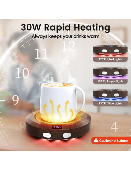 Calentador de Tazas Coanto CW001 con 3 Temperaturas y Apagado Automático