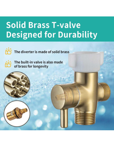 Rociador de Bidet Manual Barrock Dorado Cepillado con Manguera