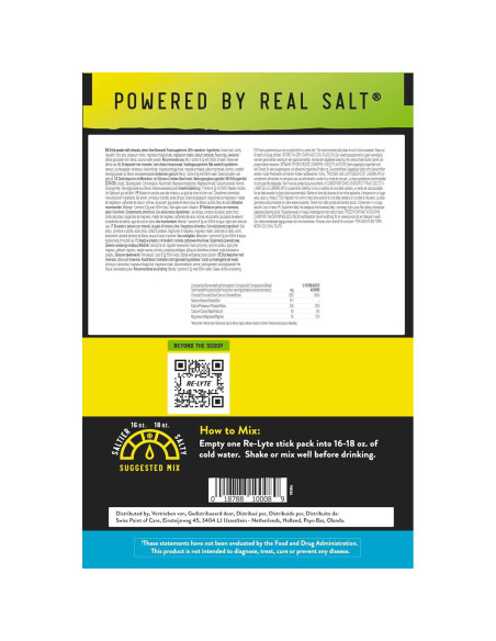 REDMOND Re-Lyte Bebida Electrolítica en Polvo Limón Lima 30 Stick