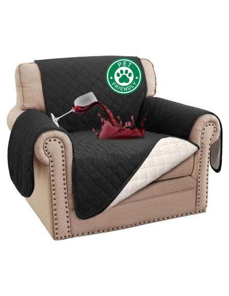 Funda de Sofá Impermeable Turquoize para Silla 58.42 cm Negra